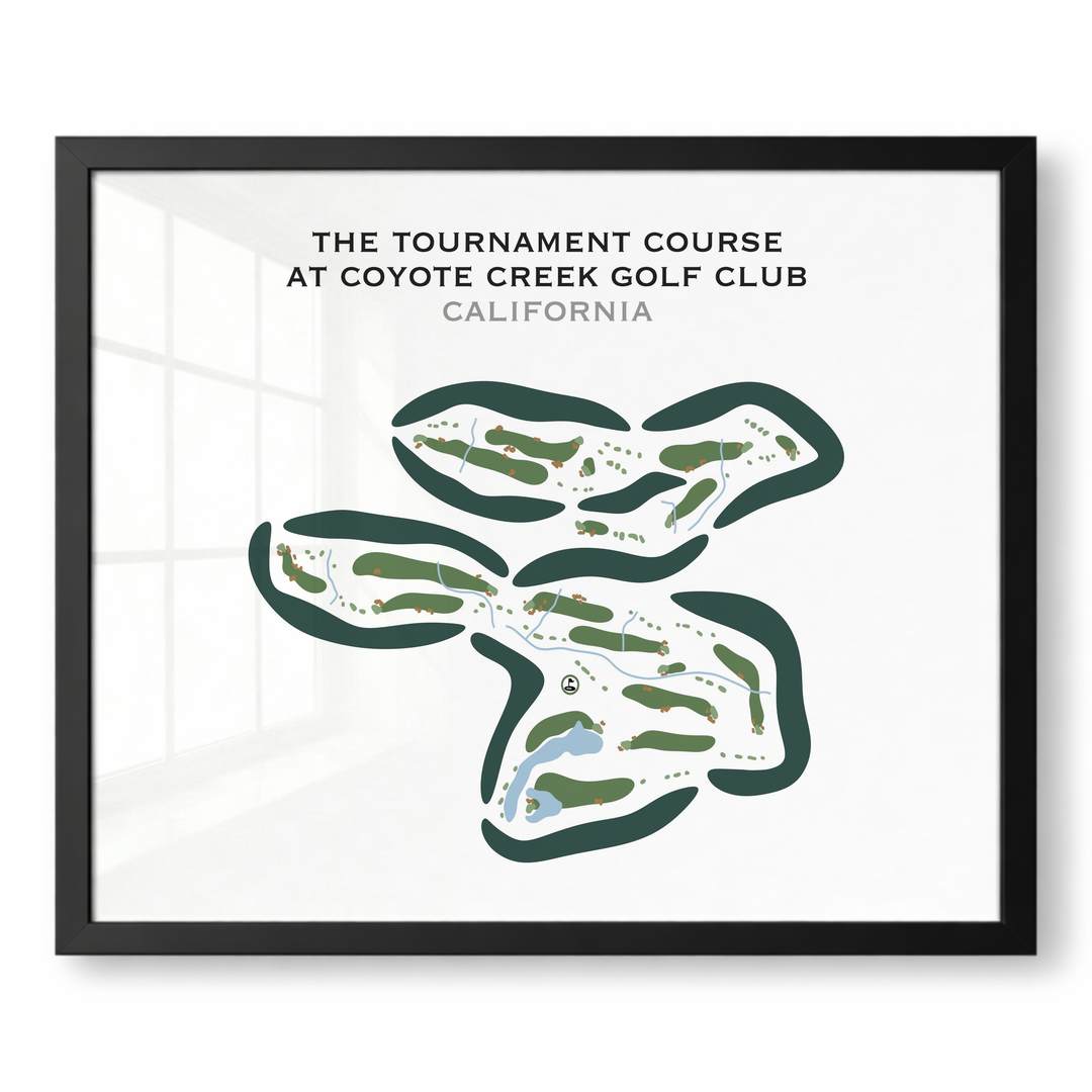 The Tournament Course at Coyote Creek Golf Club, California - Printed Golf Courses