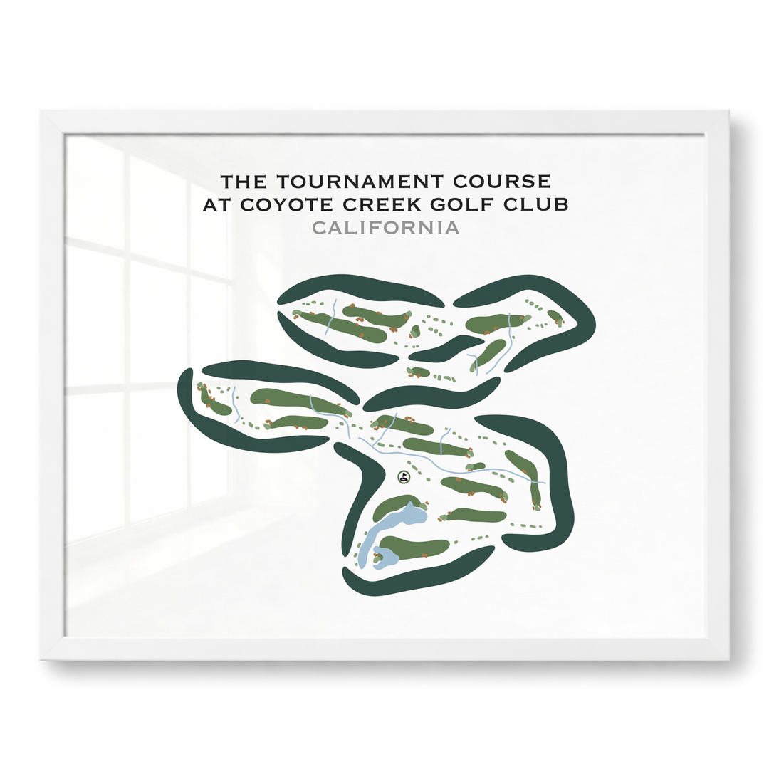 The Tournament Course at Coyote Creek Golf Club, California - Printed Golf Courses