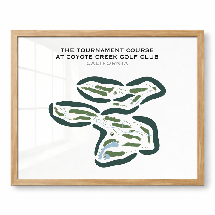 The Tournament Course at Coyote Creek Golf Club, California - Printed Golf Courses