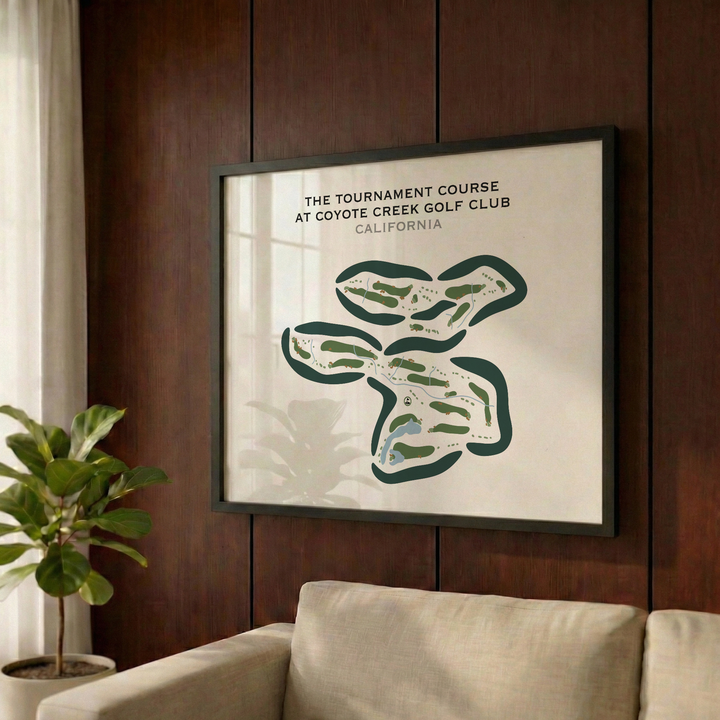 The Tournament Course at Coyote Creek Golf Club, California - Printed Golf Courses