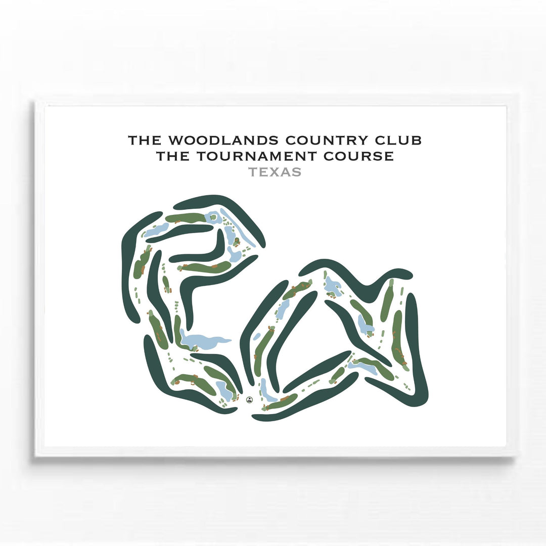 Tournament Course at The Woodlands Country Club, Texas - Printed Golf Courses