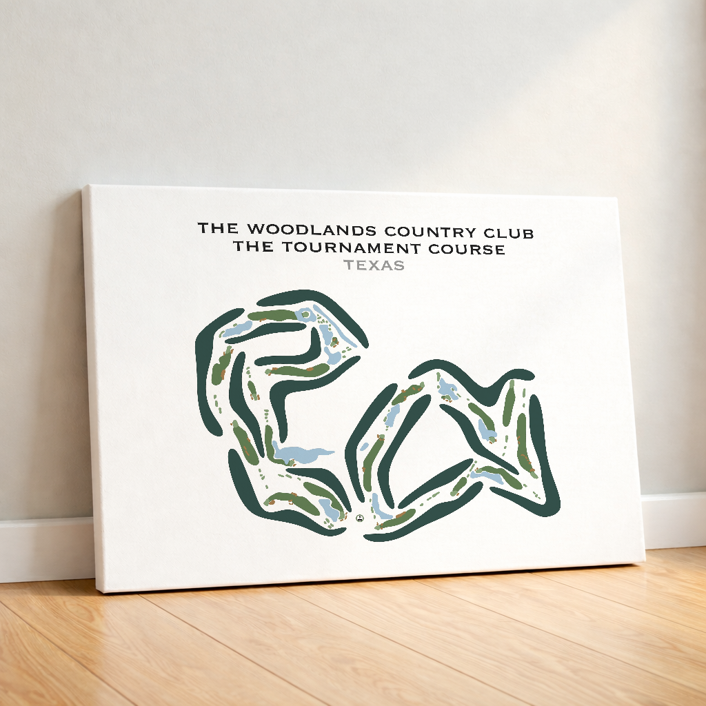 Tournament Course at The Woodlands Country Club, Texas - Printed Golf Courses