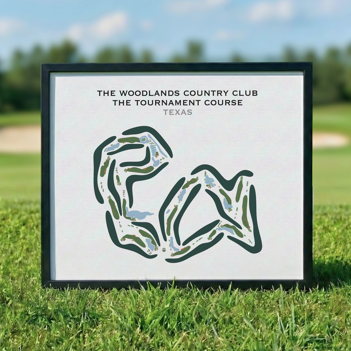 Tournament Course at The Woodlands Country Club, Texas - Printed Golf Courses