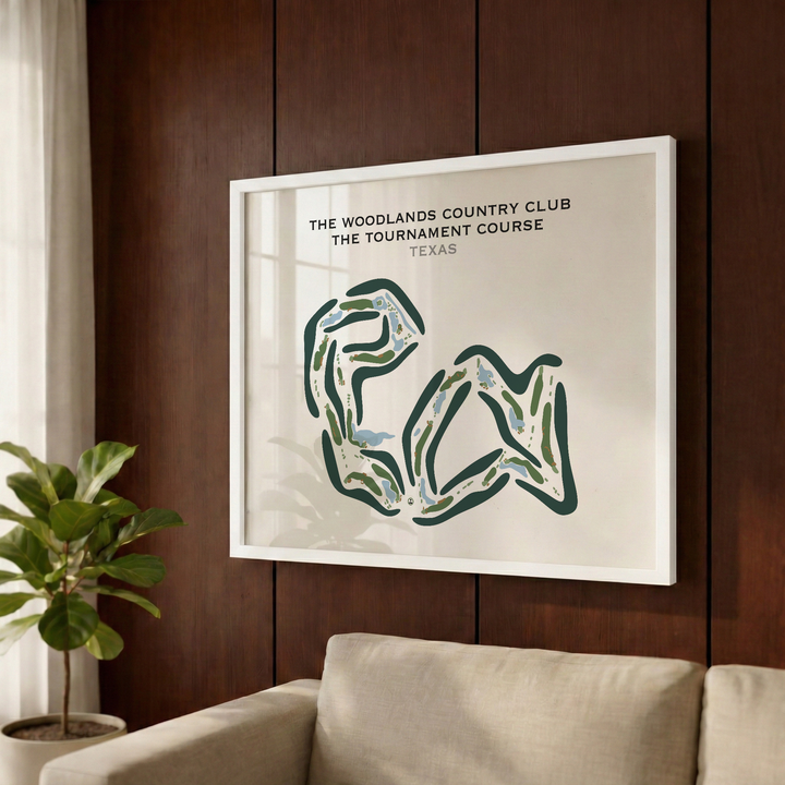 Tournament Course at The Woodlands Country Club, Texas - Printed Golf Courses