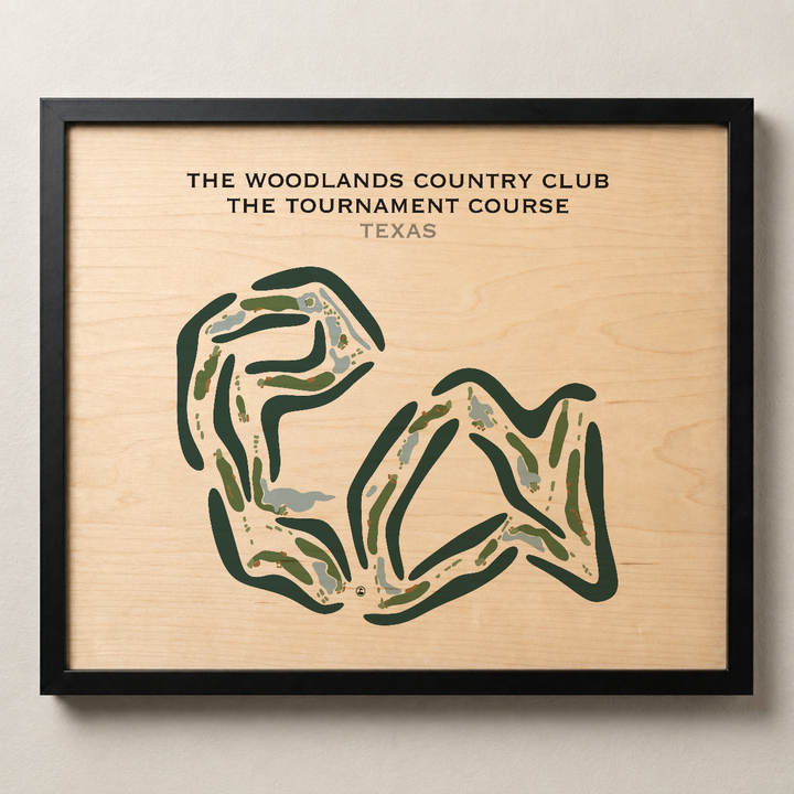 Tournament Course at The Woodlands Country Club, Texas - Printed Golf Courses