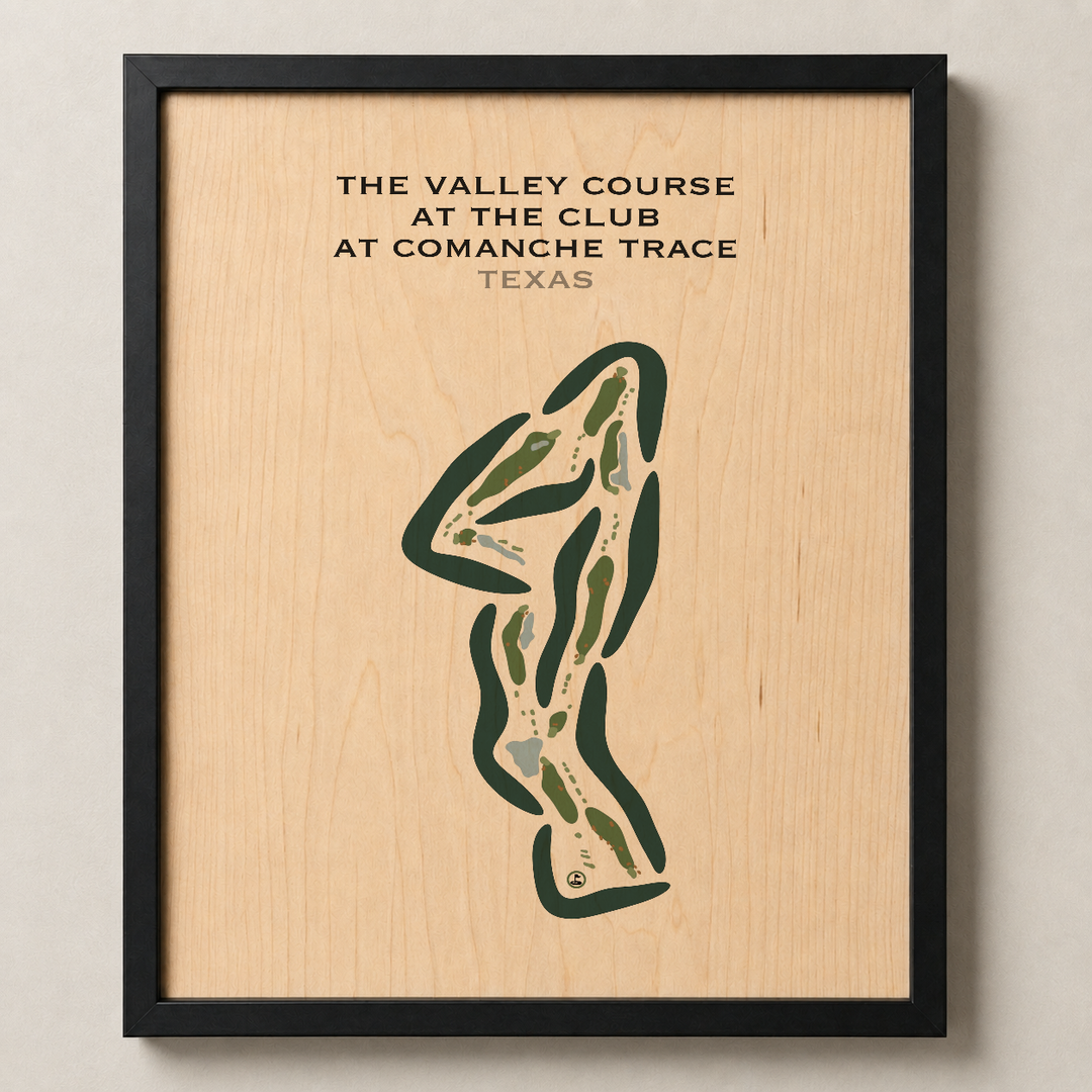 The Valley Course at The Club At Comanche Trace, Texas - Printed Golf Courses