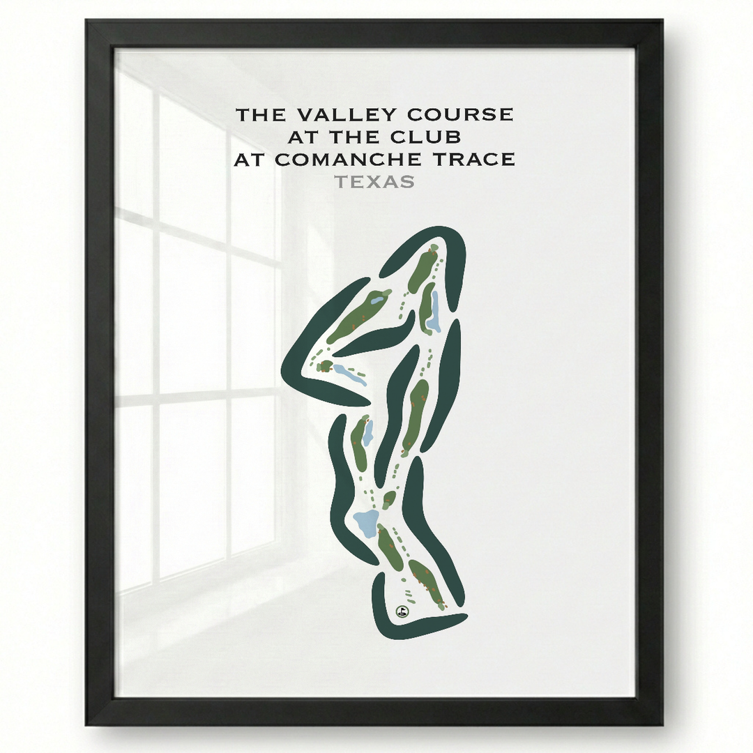 The Valley Course at The Club At Comanche Trace, Texas - Printed Golf Courses