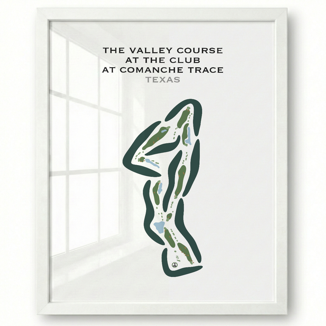 The Valley Course at The Club At Comanche Trace, Texas - Printed Golf Courses