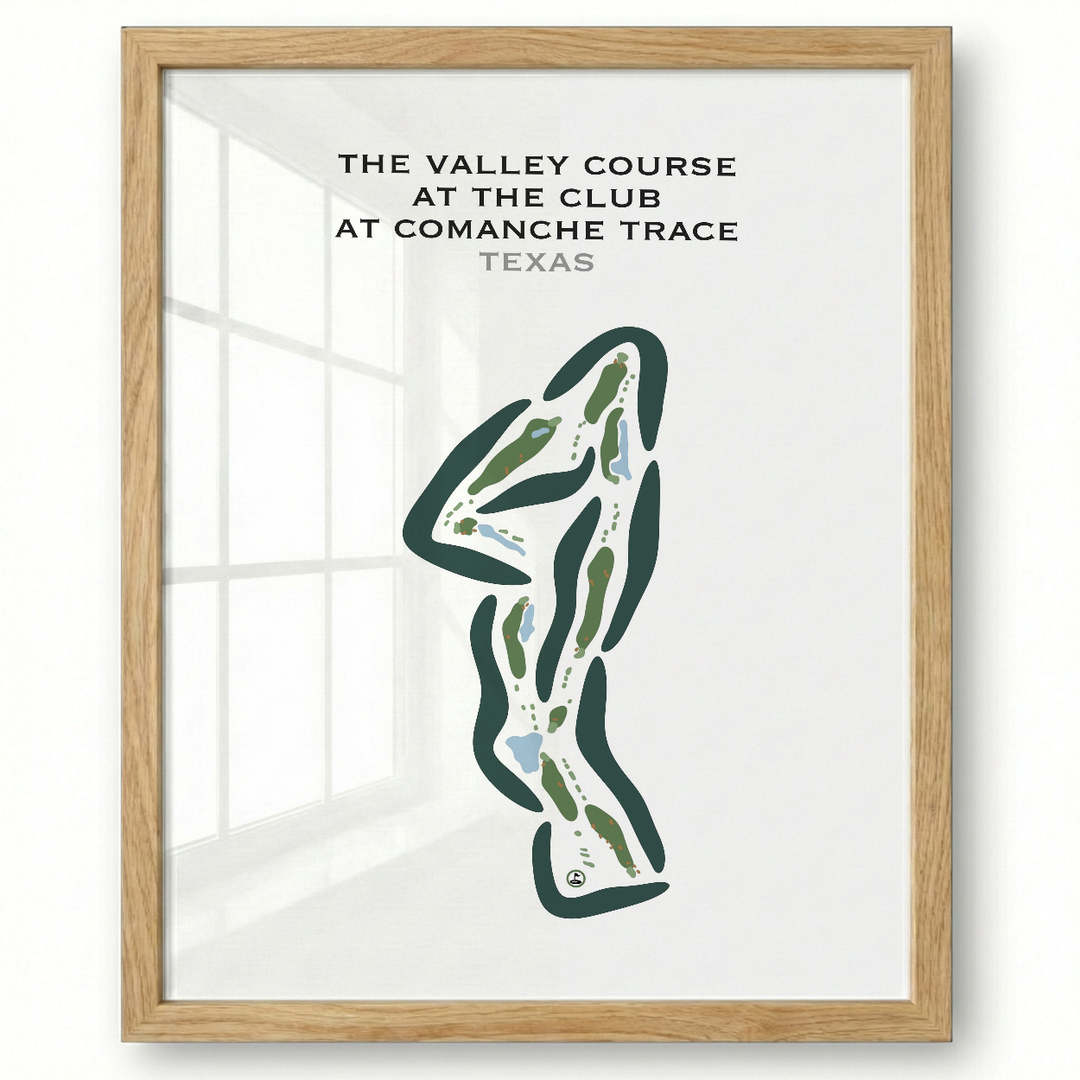 The Valley Course at The Club At Comanche Trace, Texas - Printed Golf Courses