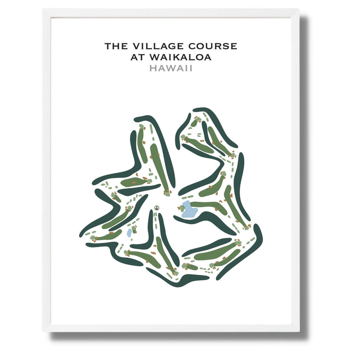 The Village Course at Waikoloa, Hawaii - Printed Golf Course