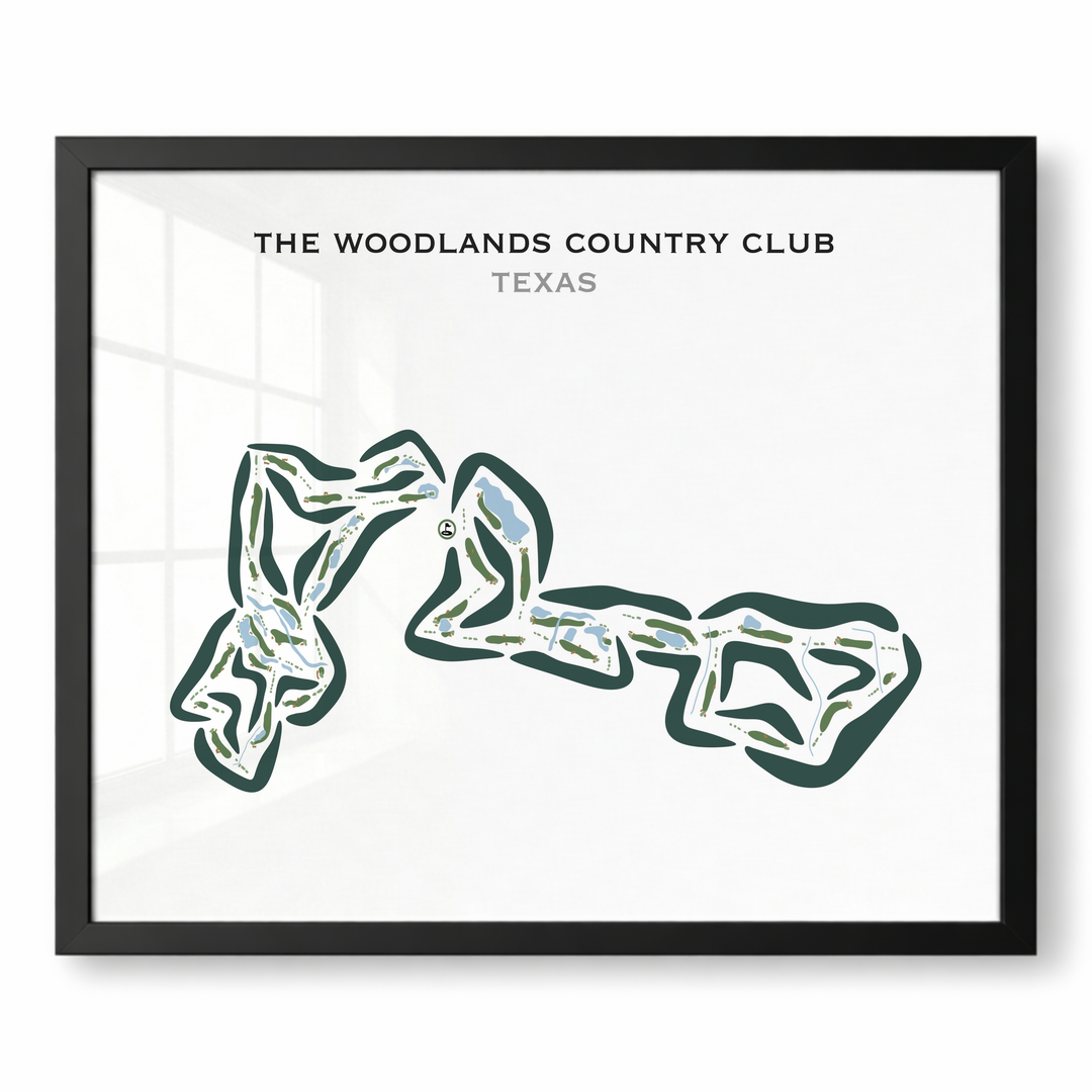 The North Course and West Course - Woodlands Country Club, Texas - Printed Golf Courses