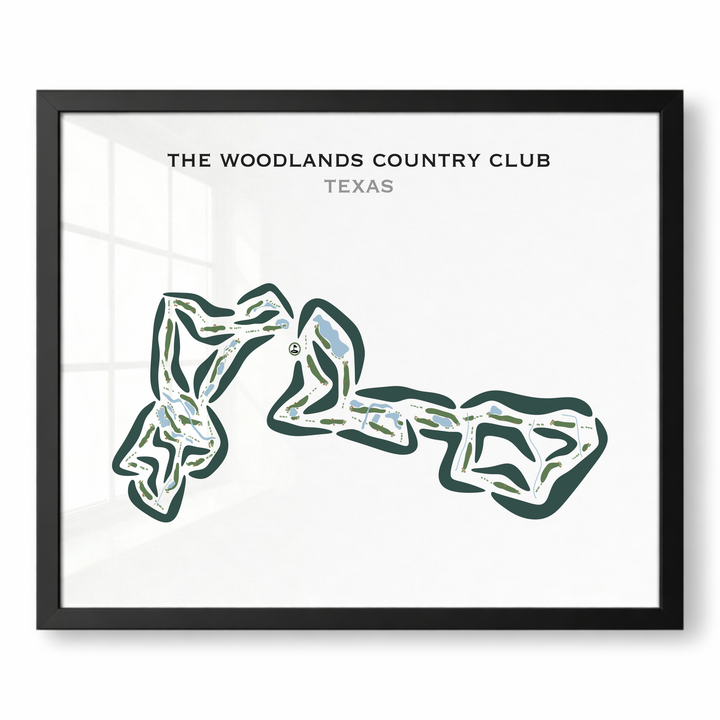 The North Course and West Course - Woodlands Country Club, Texas - Printed Golf Courses