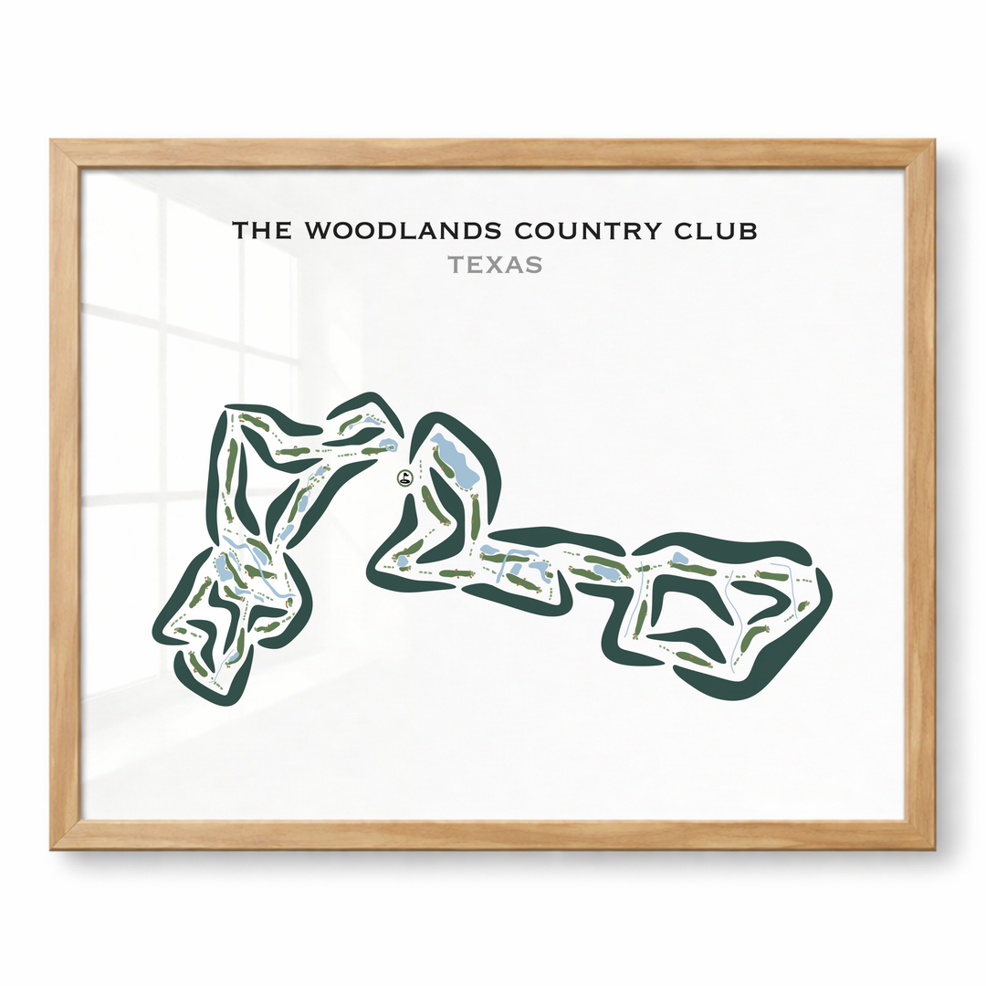 The North Course and West Course - Woodlands Country Club, Texas - Printed Golf Courses