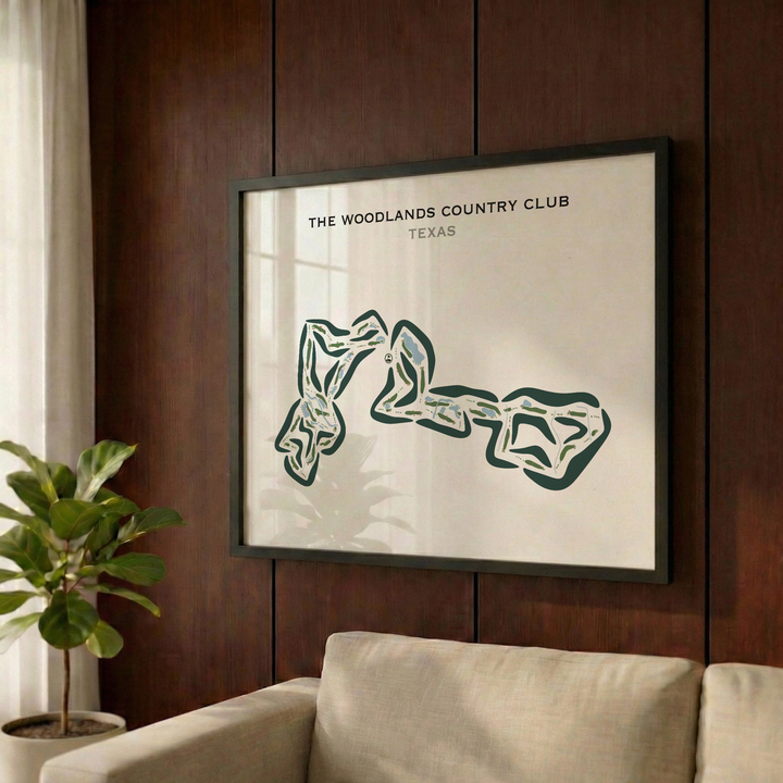 The North Course and West Course - Woodlands Country Club, Texas - Printed Golf Courses