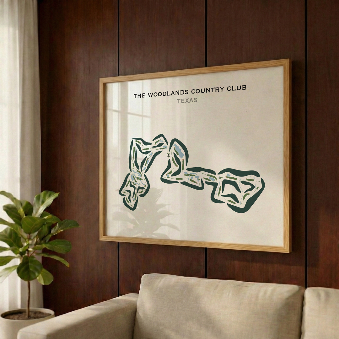 The North Course and West Course - Woodlands Country Club, Texas - Printed Golf Courses