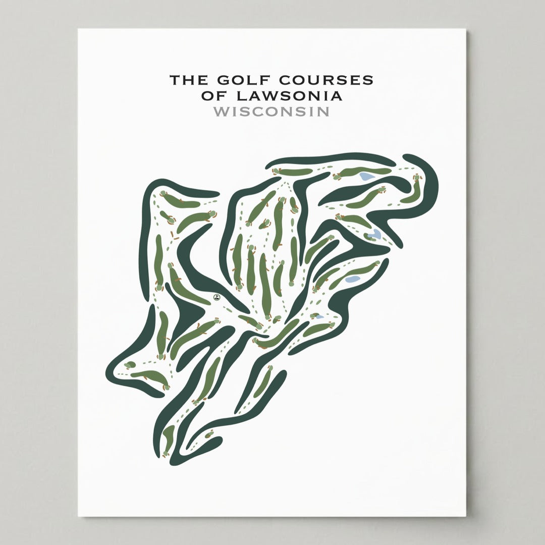 The Golf Courses of Lawsonia, Wisconsin - Printed Golf Courses