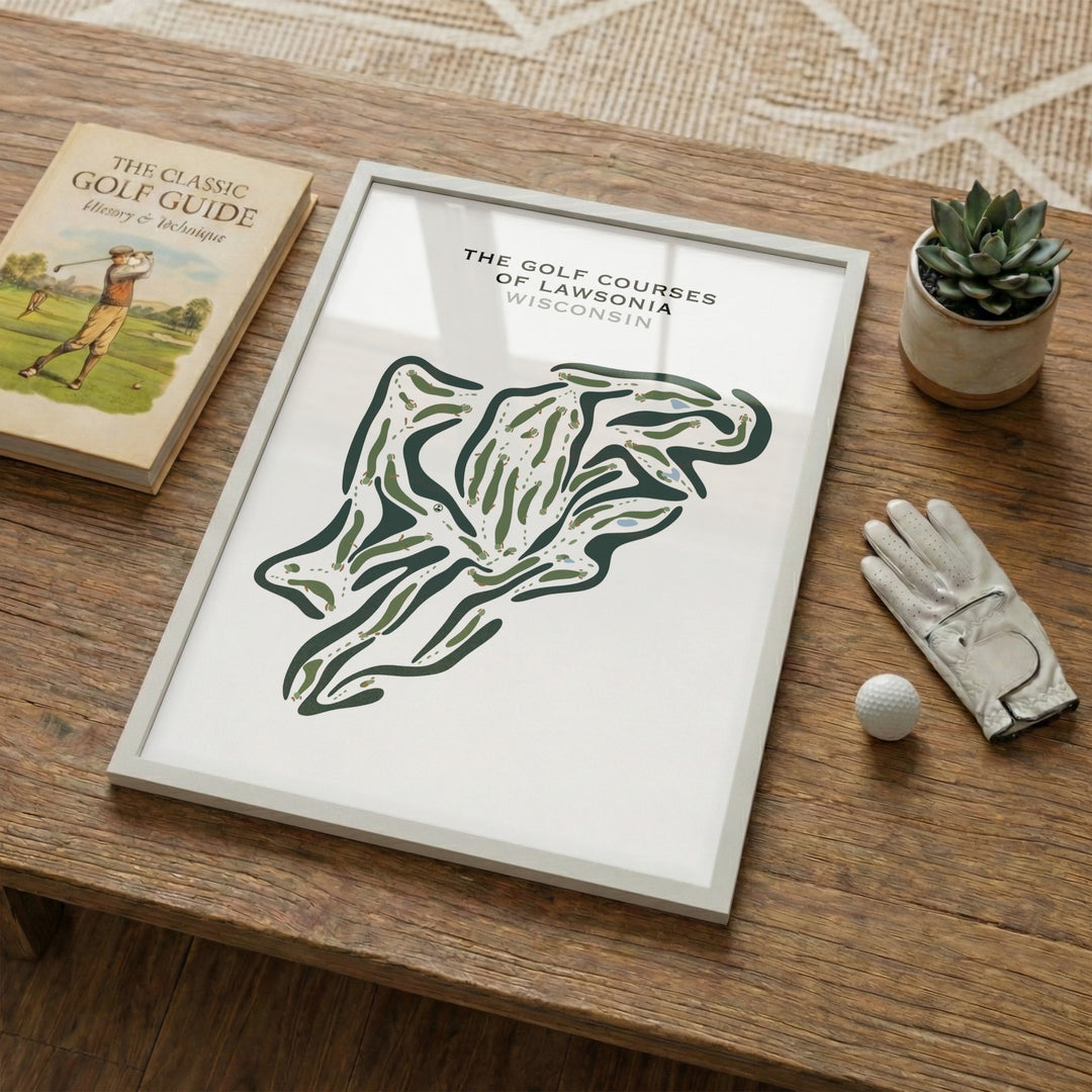 The Golf Courses of Lawsonia, Wisconsin - Printed Golf Courses
