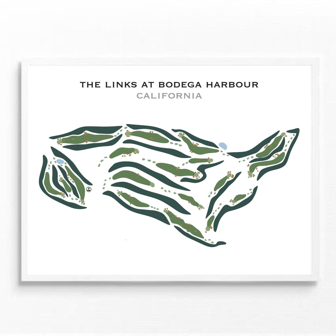 The Links at Bodega Harbour, California - Printed Golf Courses - Golf Course Prints