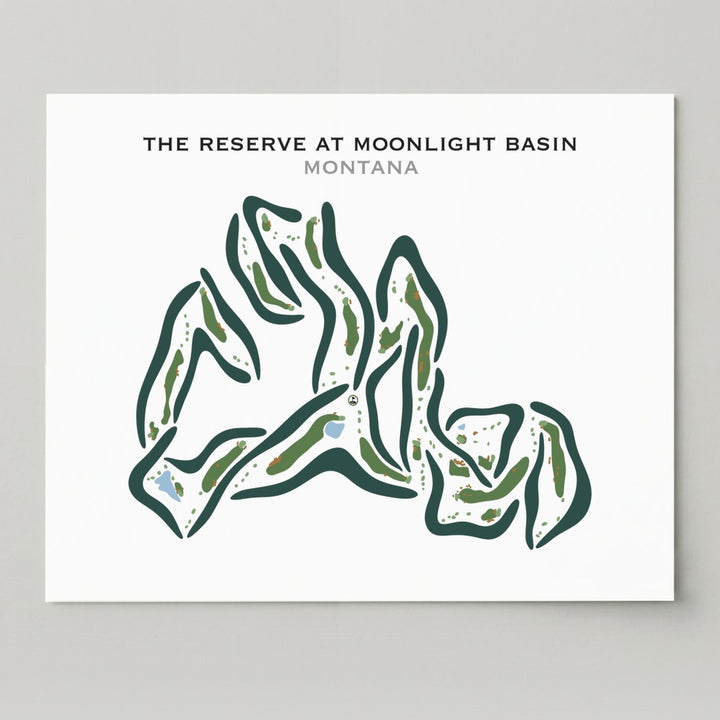 The Reserve at Moonlight Basin, Montana - Printed Golf Courses
