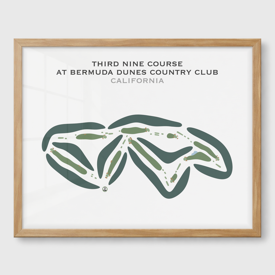 Third Nine Course at Bermuda Dunes Country Club, California - Printed Golf Courses