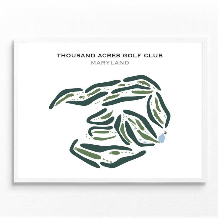 Thousand Acres Golf Club, Maryland - Printed Golf Courses