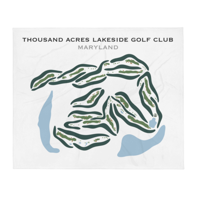 Thousand Acres Lakeside Golf Club, Maryland - Printed Golf Courses