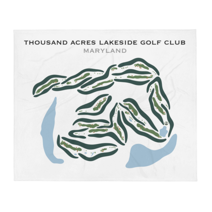 Thousand Acres Lakeside Golf Club, Maryland - Printed Golf Courses