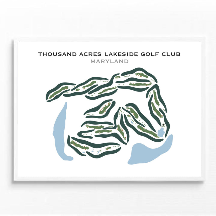 Thousand Acres Lakeside Golf Club, Maryland - Printed Golf Courses