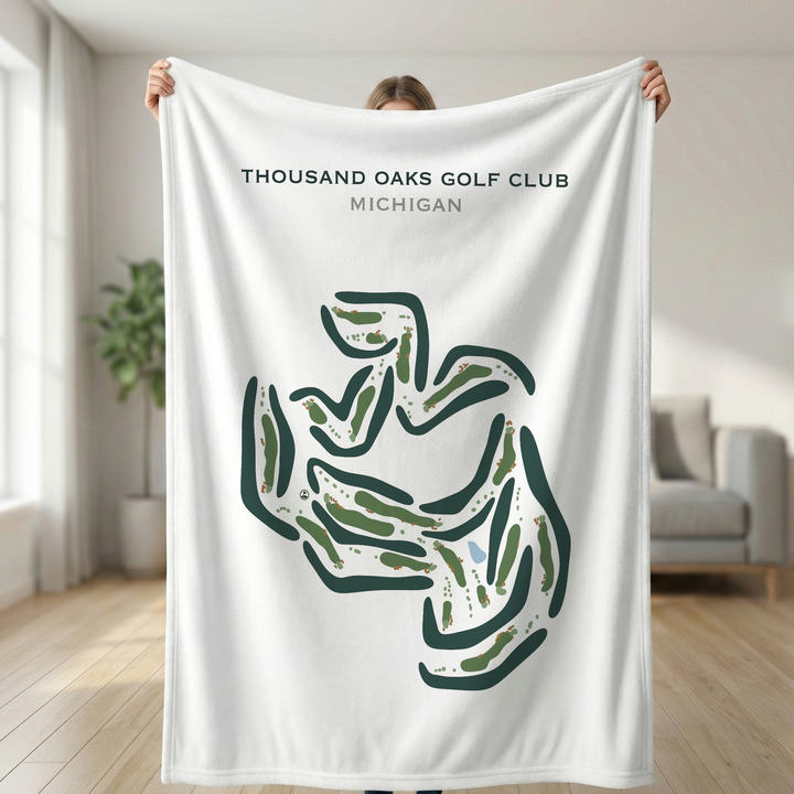 Thousand Oaks Golf Club, Michigan - Printed Golf Courses