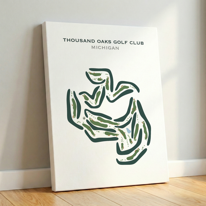 Thousand Oaks Golf Club, Michigan - Printed Golf Courses