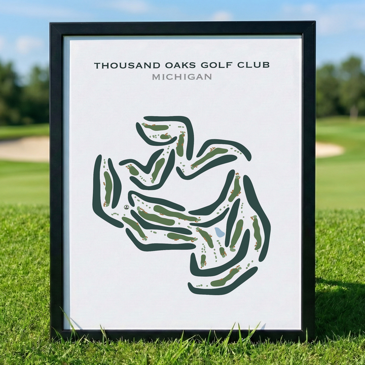 Thousand Oaks Golf Club, Michigan - Printed Golf Courses