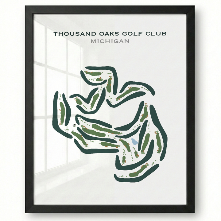 Thousand Oaks Golf Club, Michigan - Printed Golf Courses