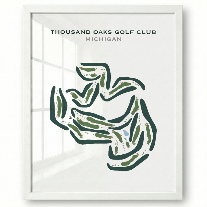 Thousand Oaks Golf Club, Michigan - Printed Golf Courses