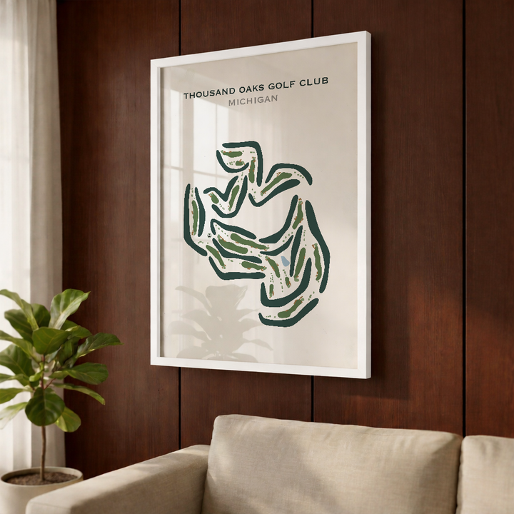 Thousand Oaks Golf Club, Michigan - Printed Golf Courses