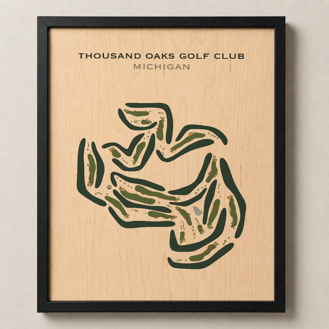 Thousand Oaks Golf Club, Michigan - Printed Golf Courses