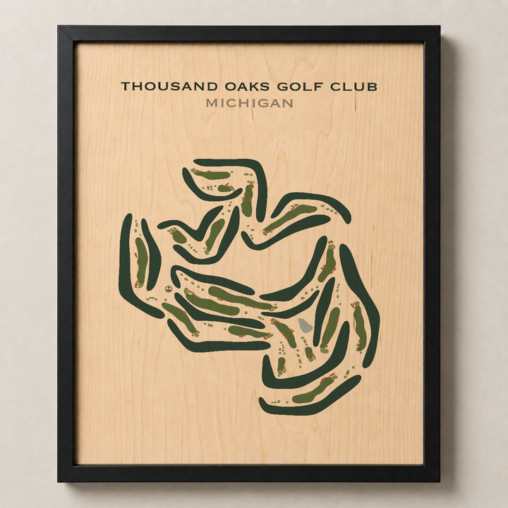 Thousand Oaks Golf Club, Michigan - Printed Golf Courses