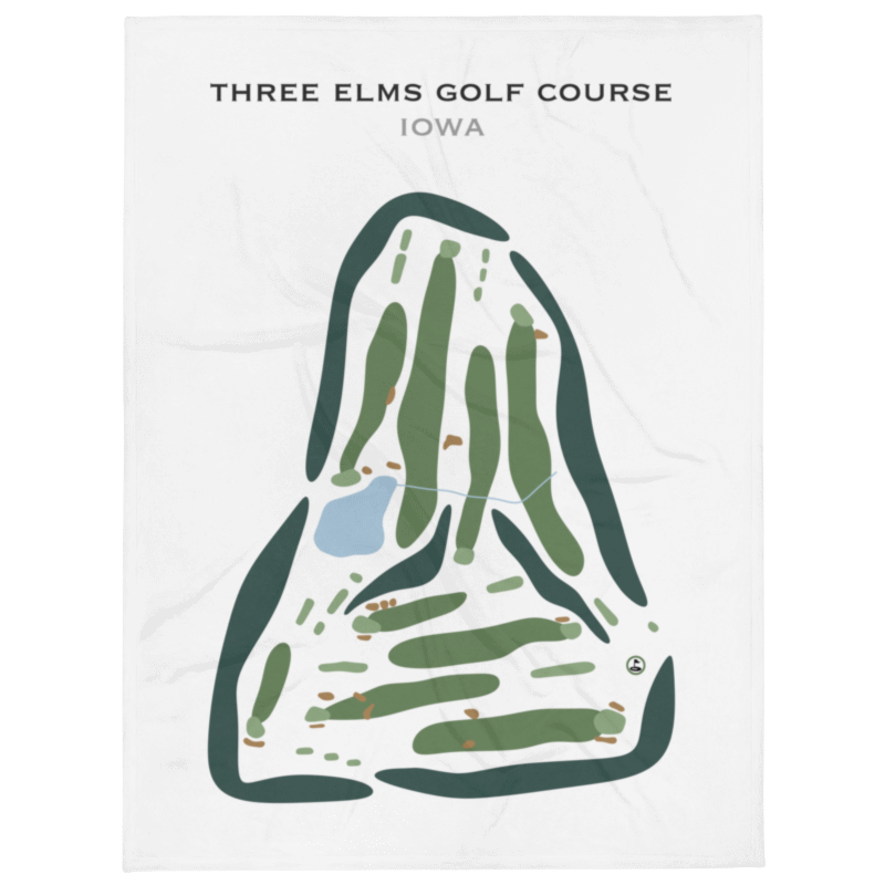 Three Elms Golf Course, Iowa - Printed Golf Courses