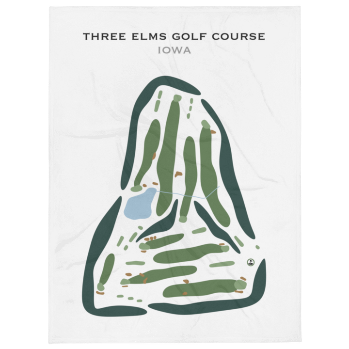 Three Elms Golf Course, Iowa - Printed Golf Courses