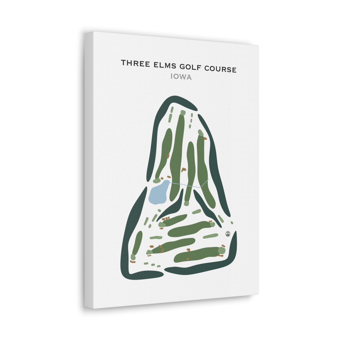 Three Elms Golf Course, Iowa - Printed Golf Courses