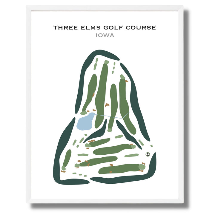 Three Elms Golf Course, Iowa - Printed Golf Courses