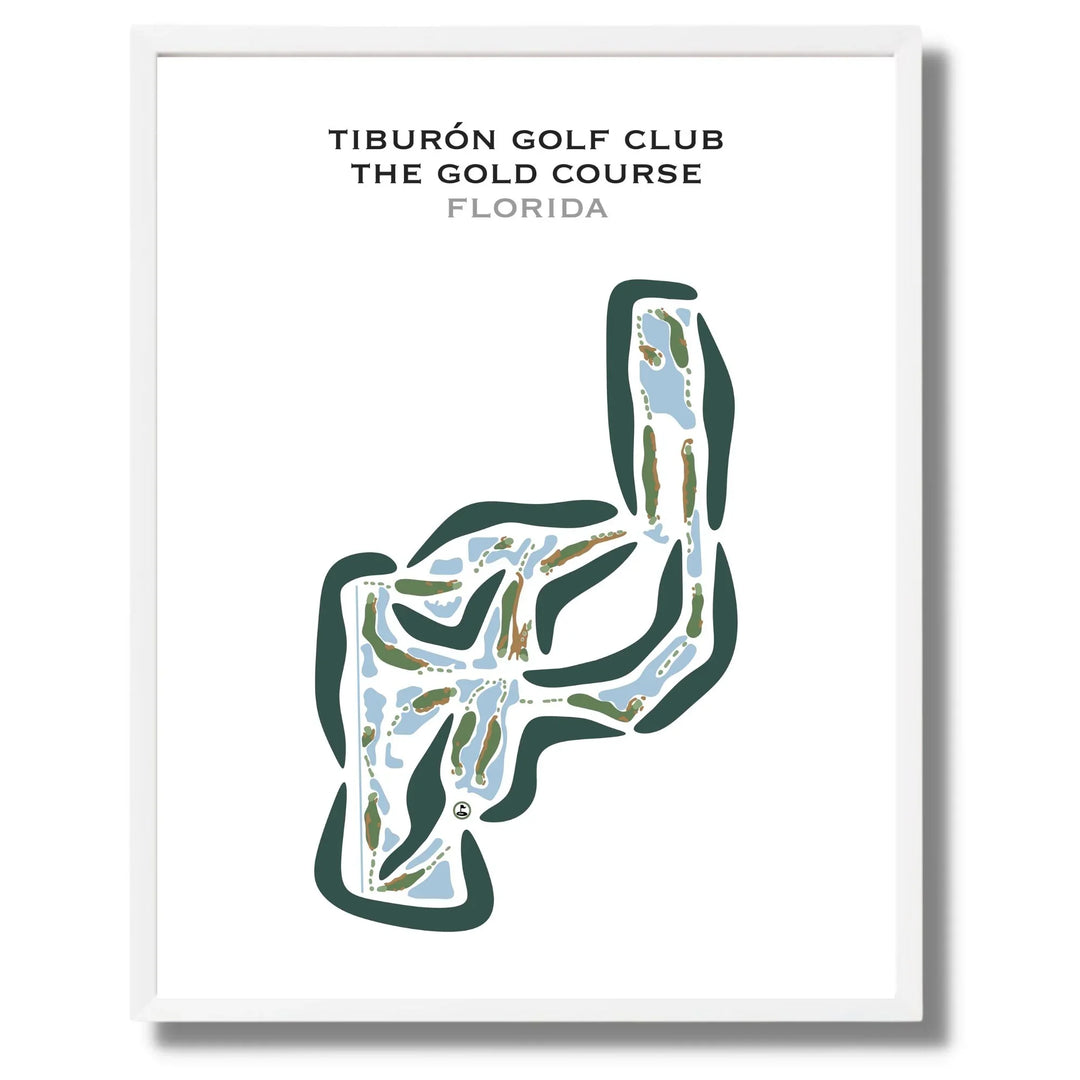 Tiburón Golf Club, The Gold Course, Florida - Printed Golf Courses