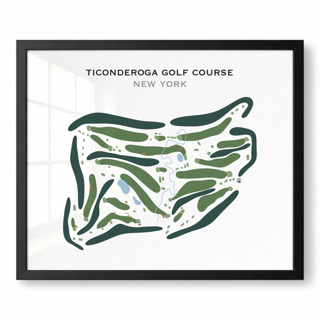 Ticonderoga Golf Course, New York - Printed Golf Course