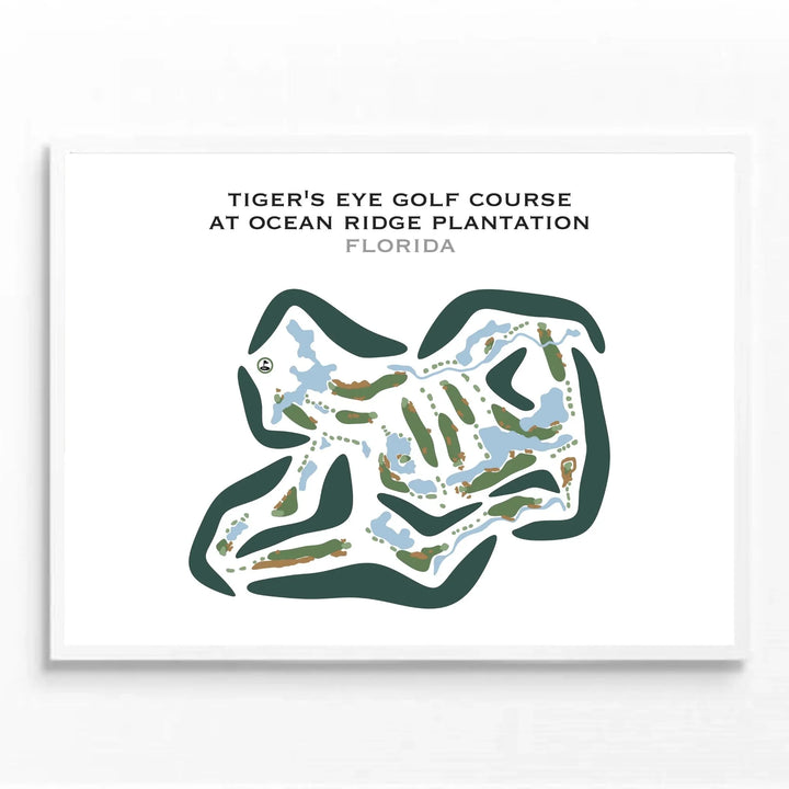 Tiger's Eye Golf Course at Ocean Ridge Plantation, Florida - Printed Golf Courses