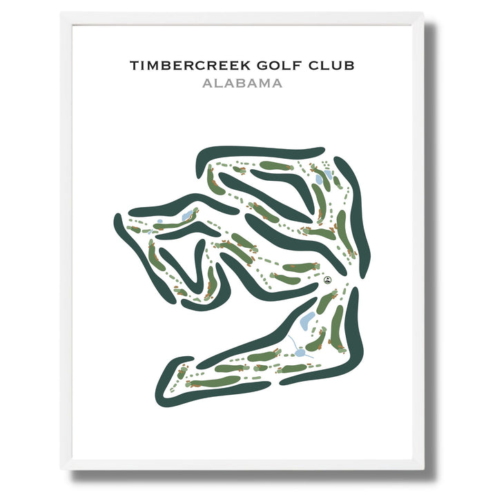 TimberCreek Golf Club, Alabama - Printed Golf Courses