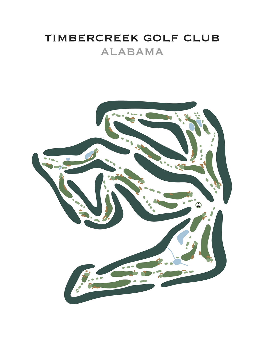 TimberCreek Golf Club, Alabama - Printed Golf Courses