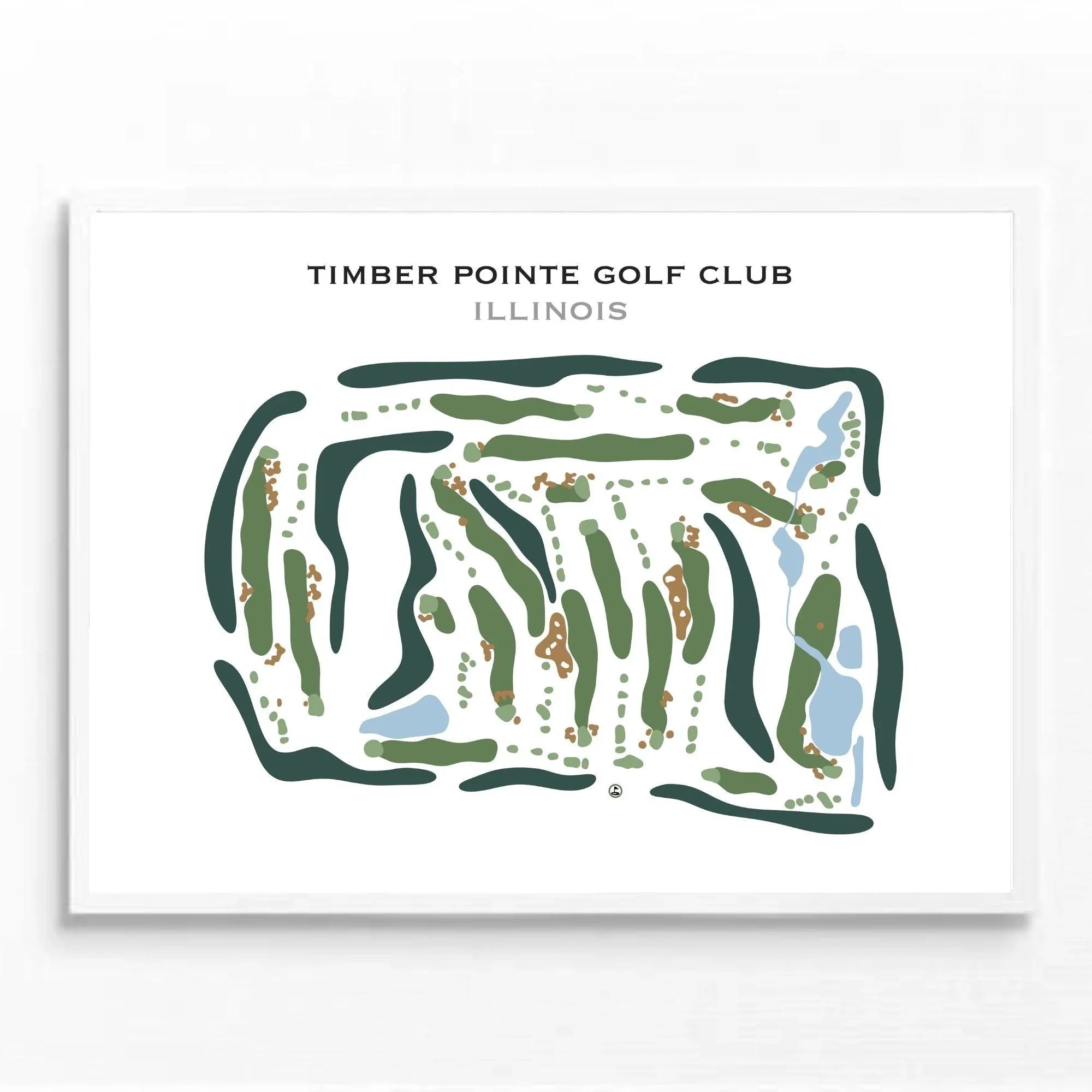 Buy the best printed golf course Timber Pointe Golf Club, Illinois