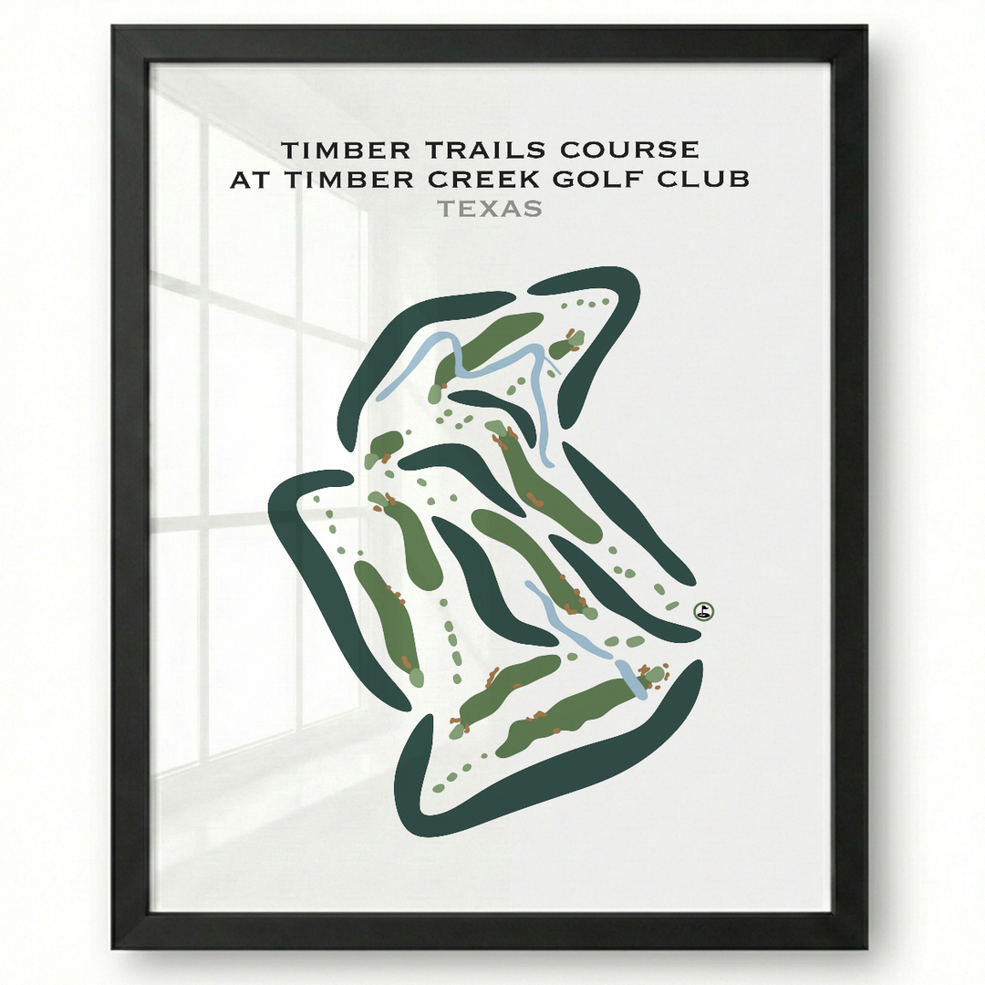 Timber Trails Course at Timber Creek Golf Club, Texas - Printed Golf Courses