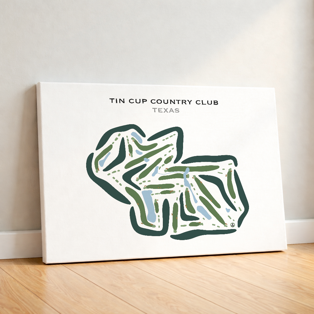 Tin Cup Country Club, Texas - Printed Golf Courses