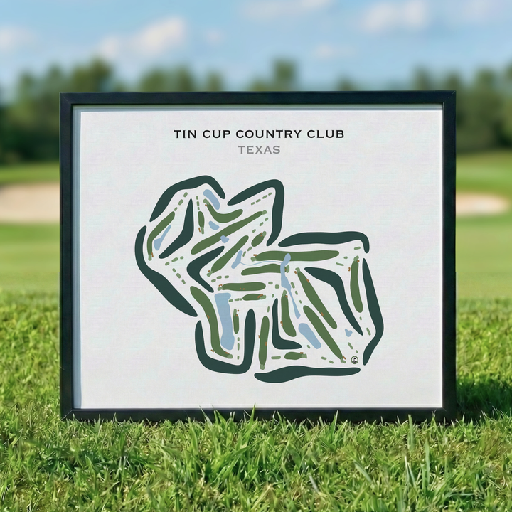 Tin Cup Country Club, Texas - Printed Golf Courses