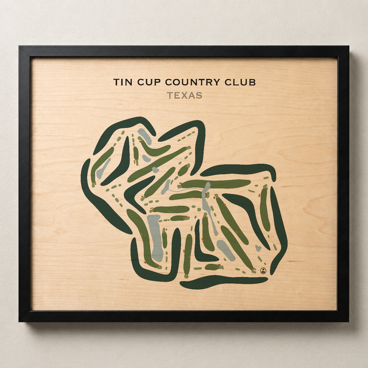 Tin Cup Country Club, Texas - Printed Golf Courses